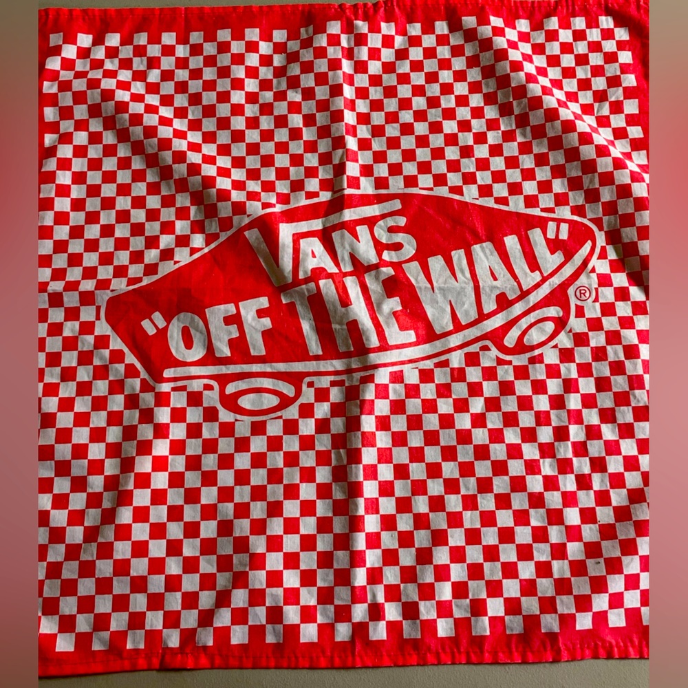 Vans 4th of July Red Vintage Square Checkerboard Scarf red white